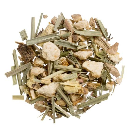 Organic lemon ginger loose leaf herbal tea
 Organic lemon ginger loose leaf herbal tea