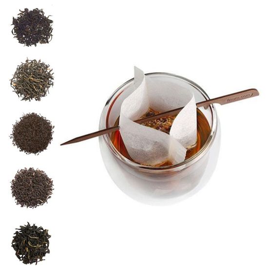 loose leaf tea and filter bags
 loose leaf tea and filter bags